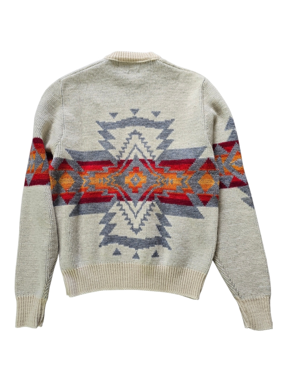 Pendelton Vintage Chief Joseph Cream Aztec Pattern Crewneck Sweater